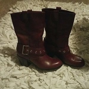 Harley -Davidson low heeled boots genuine leather