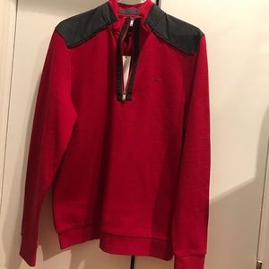 Calvin Klein Men’s mock neck zip up sweater