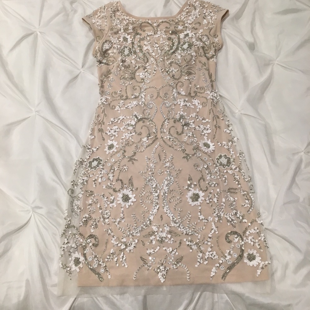Beaded white/cream dress
