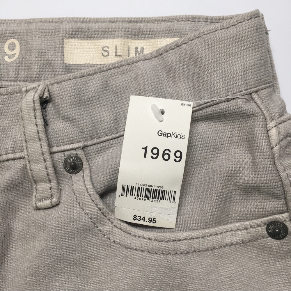 GAP Boy Light Gray Corduroy Pants Sz 12