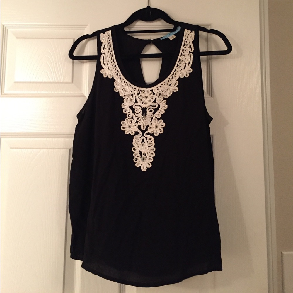 Black Floral Tank