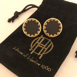 House of Harlow Sunburst Button Earrings