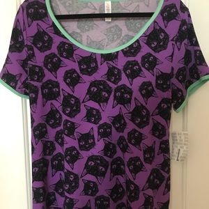 Lularoe Classic T - Black cats