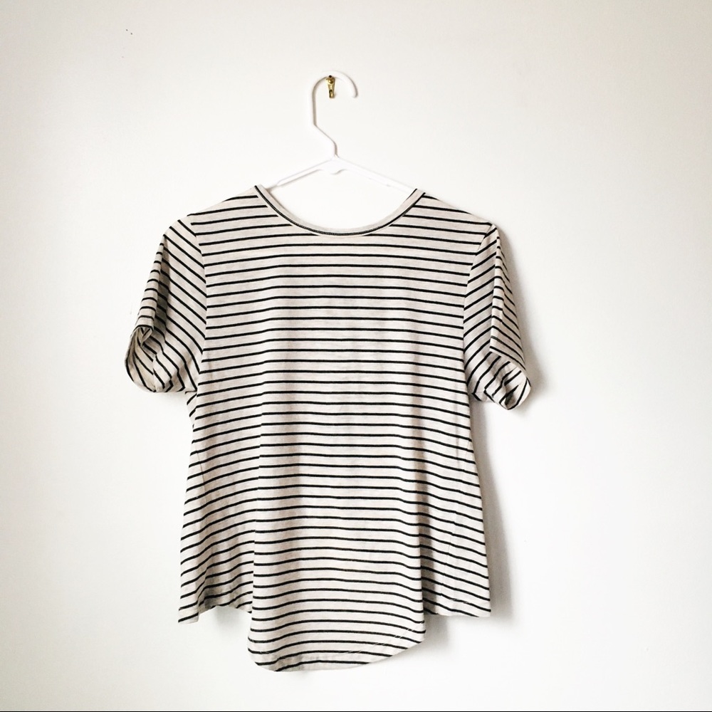 Open Back Striped Tee
