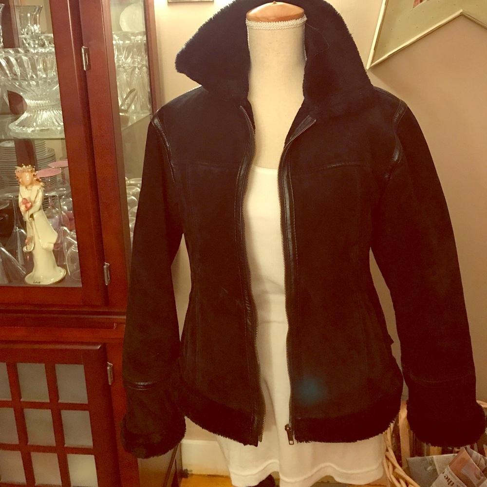 Black suede jacket