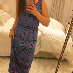 Francesca's Patterned Maxi Dress