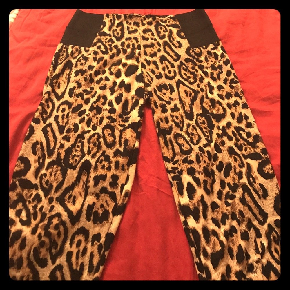 High waisted leopard spandex..