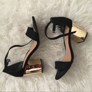 Stunning black and gold heels