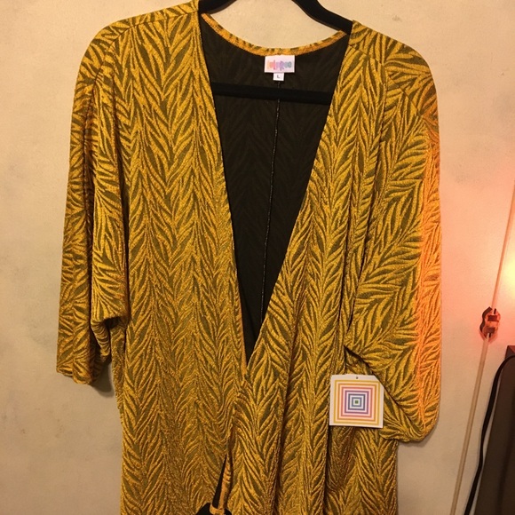 NWT LuLaRoe Mustard Lindsay Dressy SALE Size Large - Picture 2 of 4