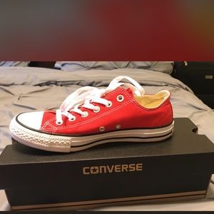 Red Converse size 8.5W 6.5M