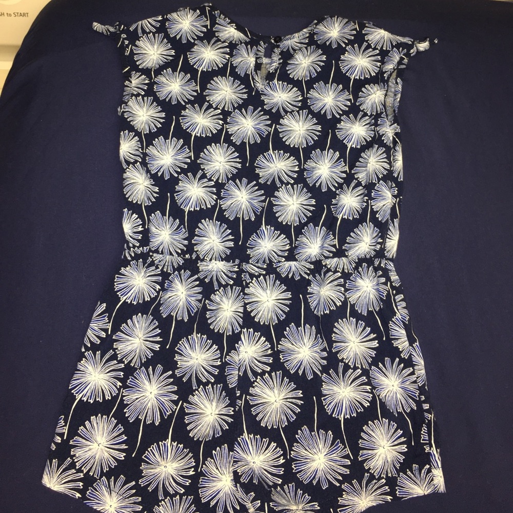 Children's Place Blue Floral Romper 2T