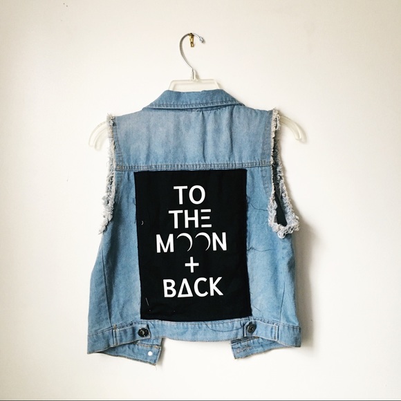 Jackets & Blazers - To The Moon + Back Denim Vest