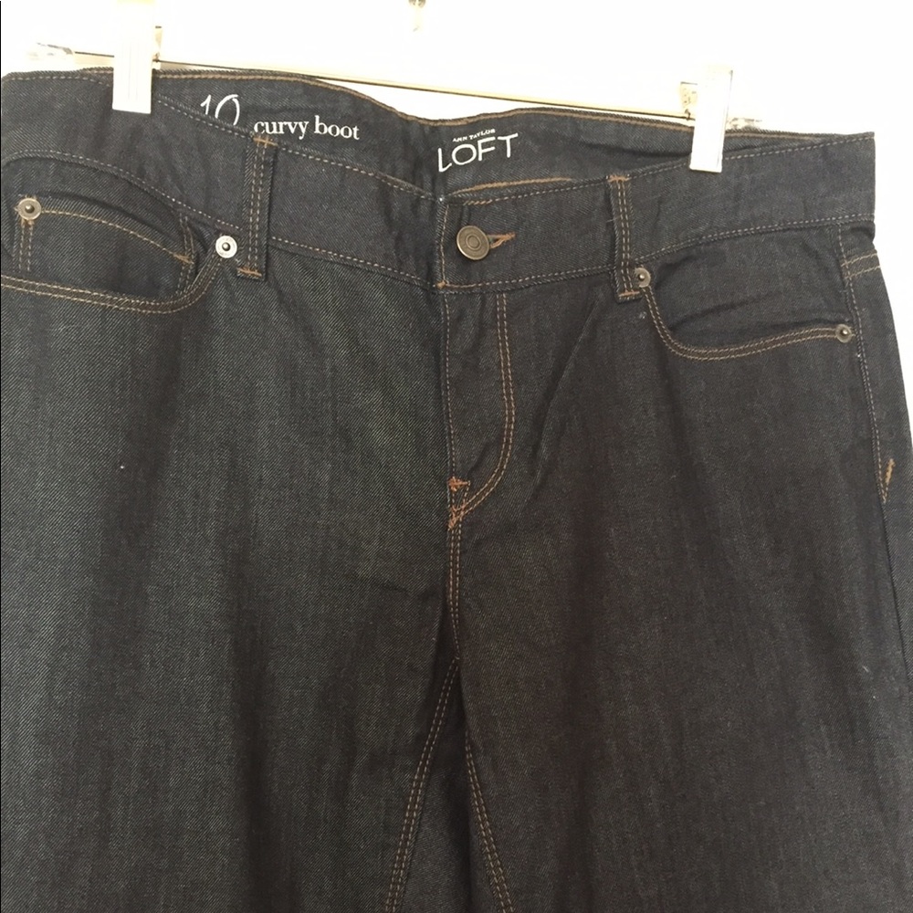 Loft curvy boot dark denim