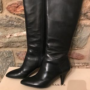 Black Franco Sarto Boots 2" heel