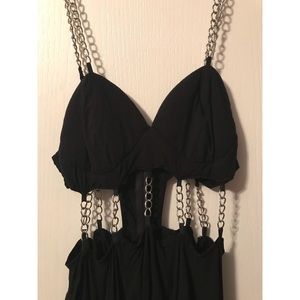 Nasty Gal Two-Piece Chain Mini Dress