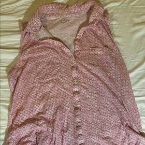 Ann Taylor LOFT sleeveless button down