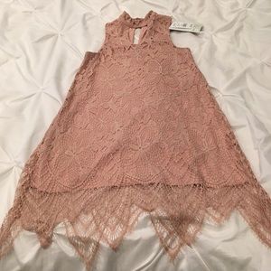 Blush lace dress