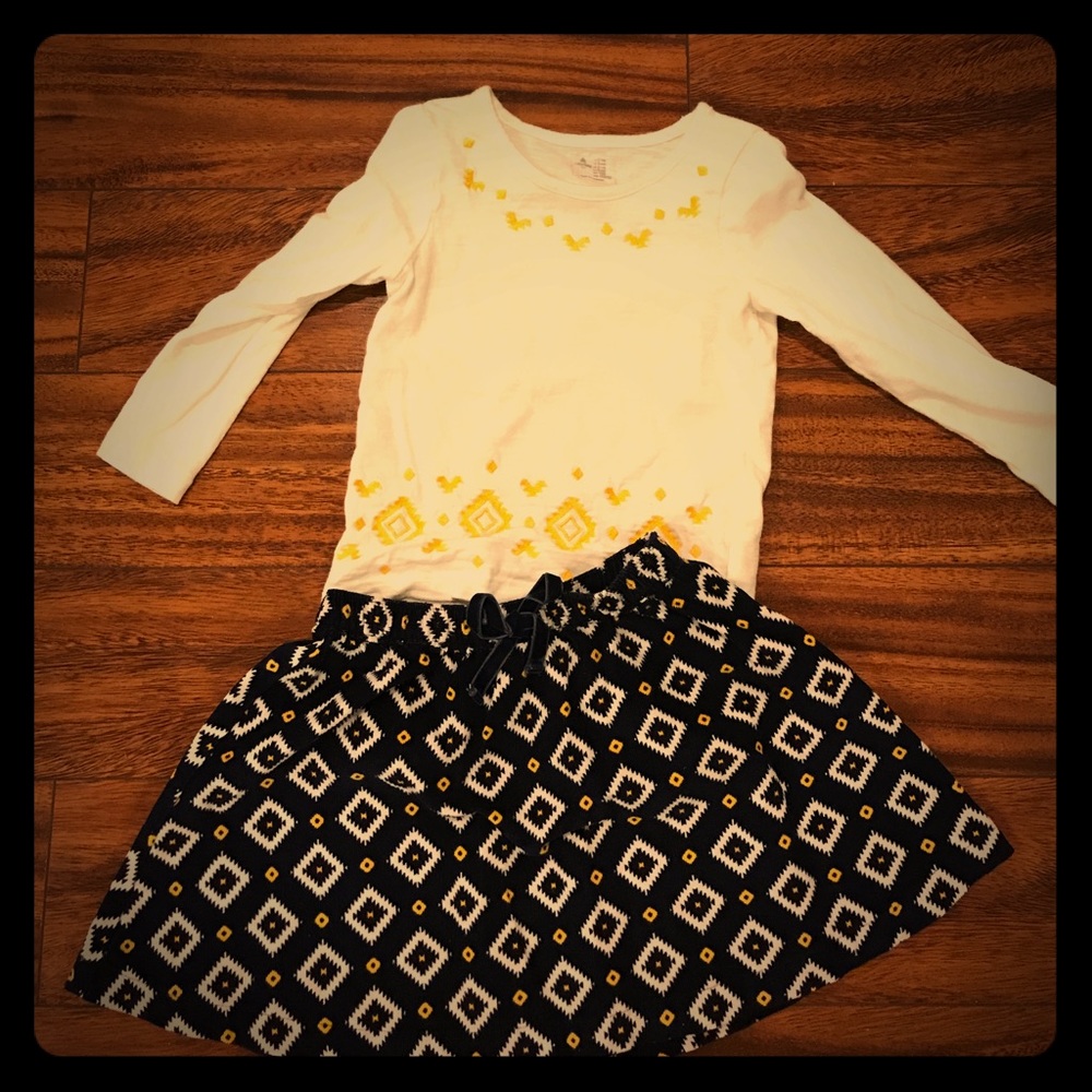 Baby Gap skirt and shirt set