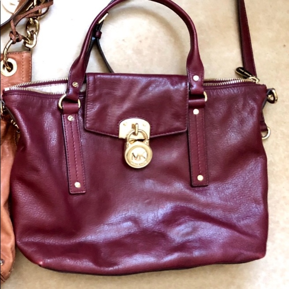 Burgundy Michael Korse purse