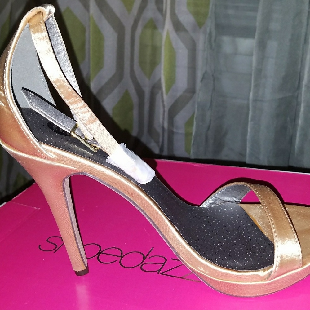 Gold heels shoes