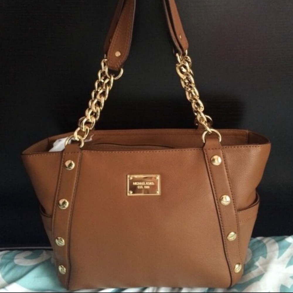 Michael Kors large Brown Delancy Leather Tote
