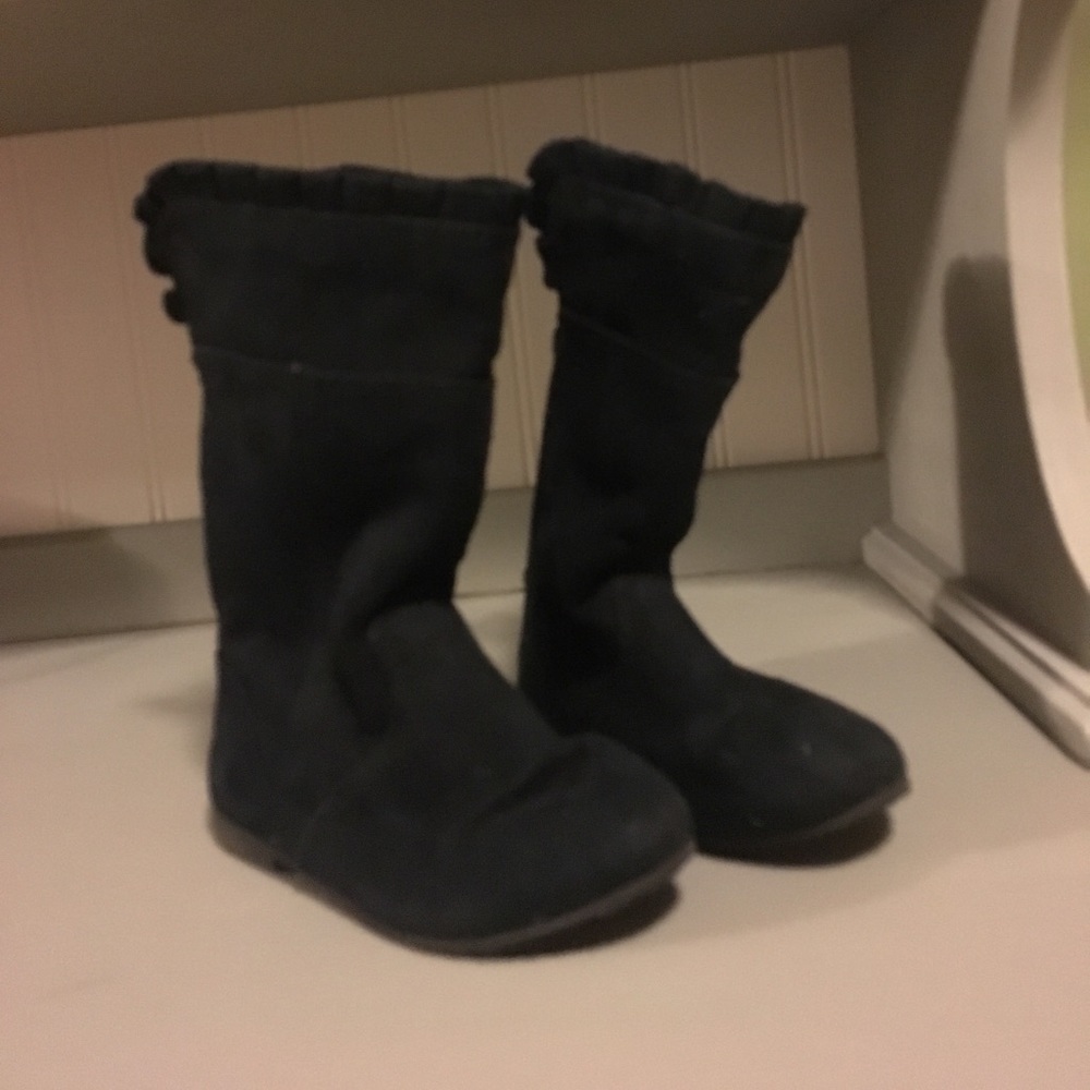 Size 8 Toddler Black Suede Boots