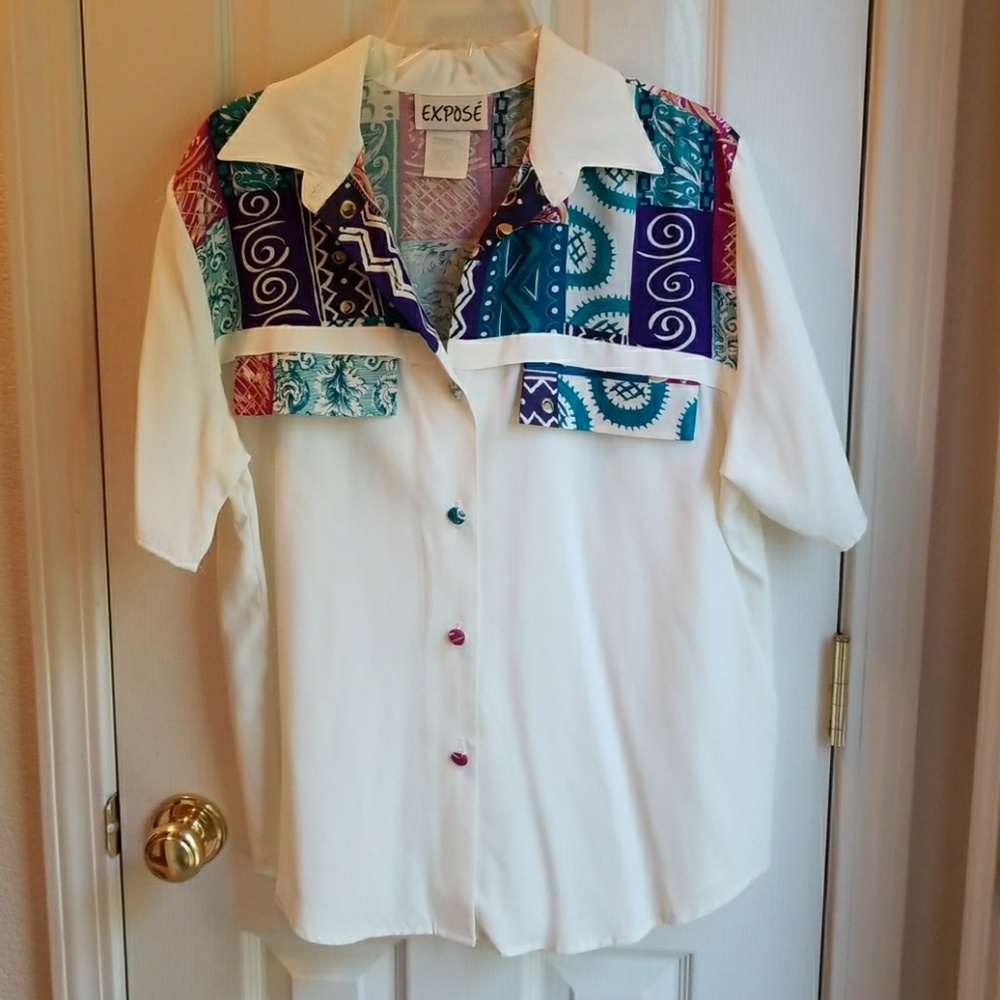VINTAGE EXPOSE BLOUSE SZ M