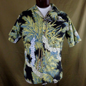 Vintage Go Barefoot Black Classic Hawaiian Shirt