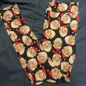 2017 Holiday TC Leggings Black With Santas