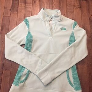 Mint green northface pullover sweater