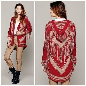 Free People Fringe Zip Cardigan