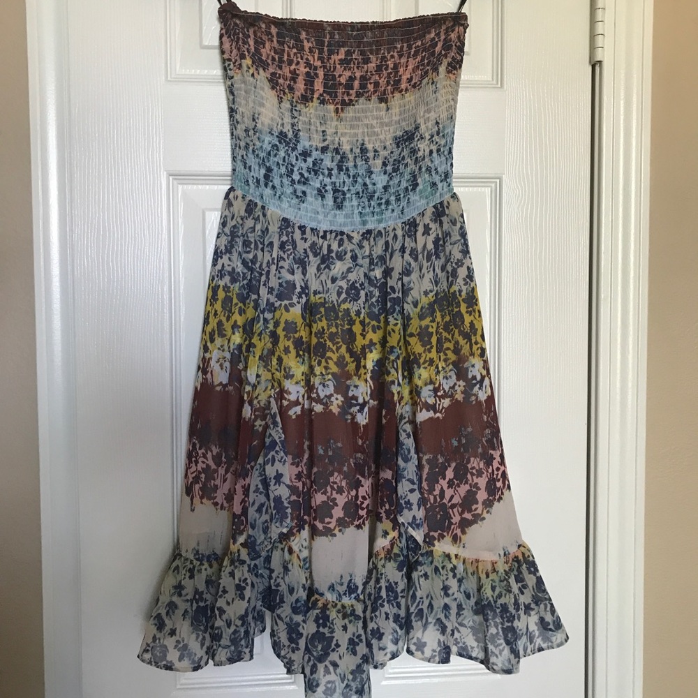 🌸BEBE Strapless Chiffon Dress 🌸