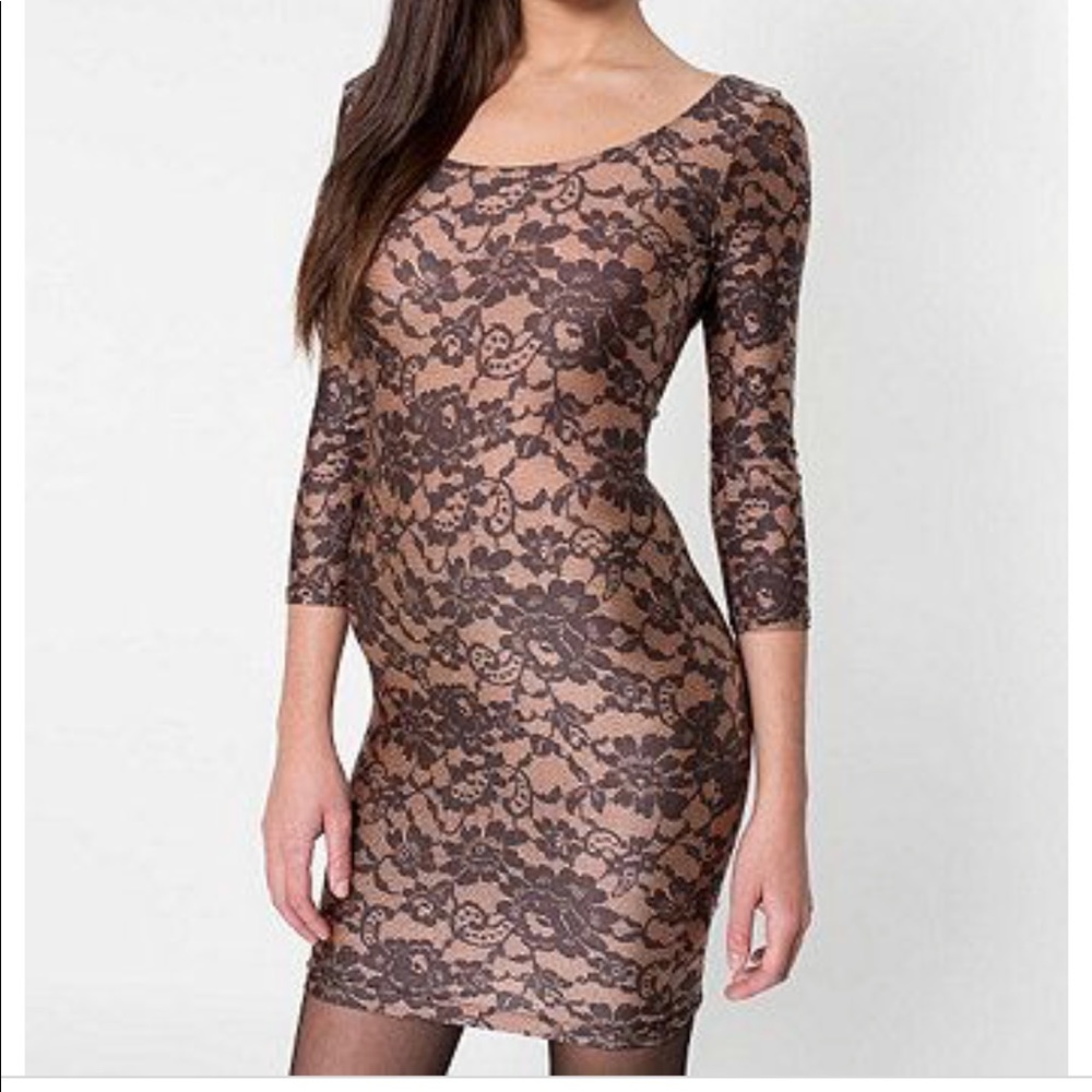 American Apparel Lace Body Con Dress