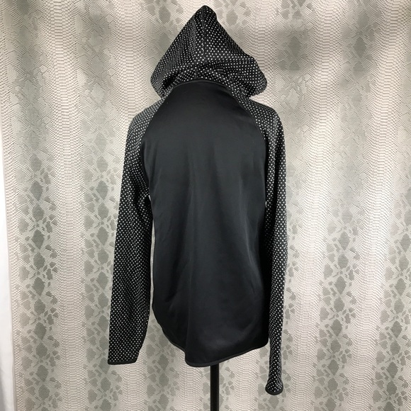 Nike Dri-fit pull over black hoodie w polka dots - Picture 4 of 7