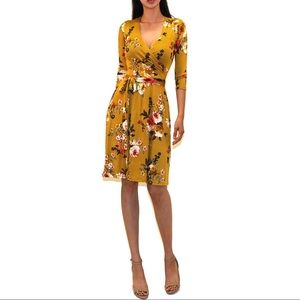 Sassy Mustard Floral Dress