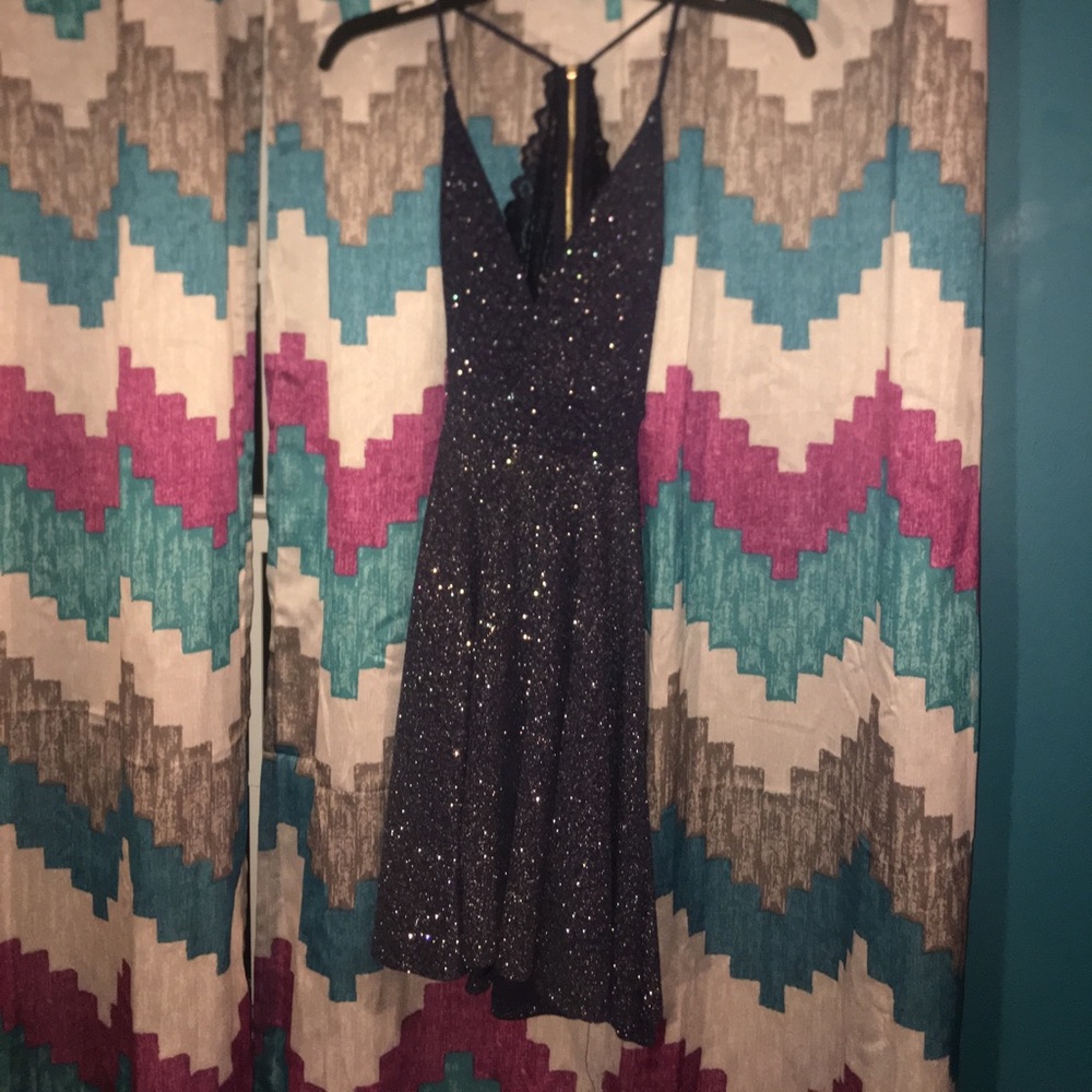 Sparkling blue dress