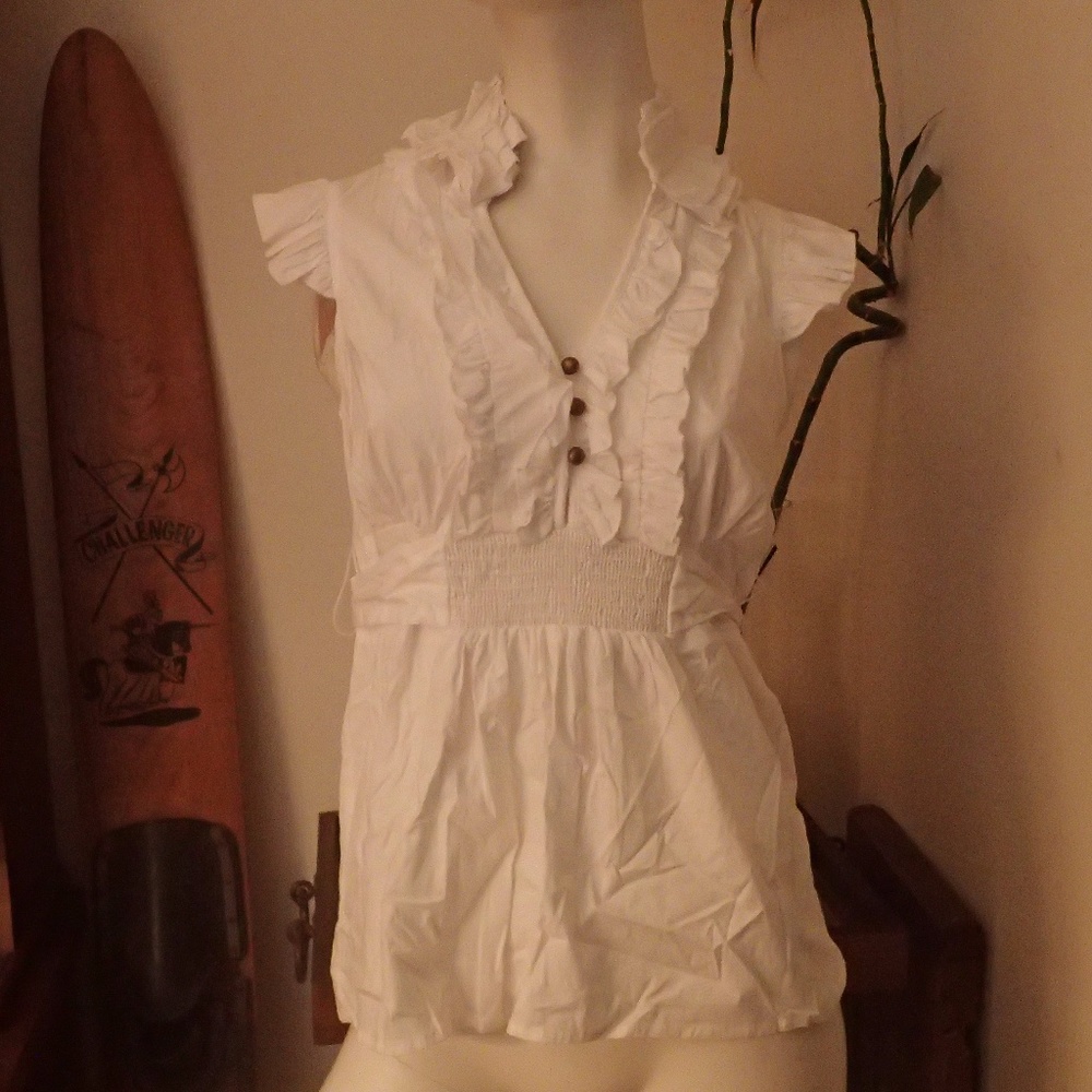 NWT grass collection Spring Awakening Ruffle Top