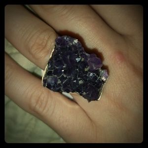 Amethyst and Sterling Silver Ring