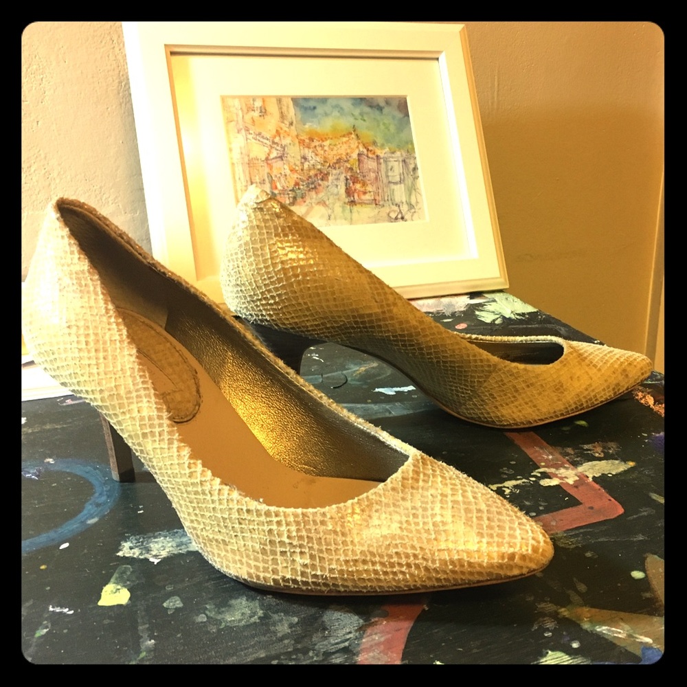 Tam snake skin heels