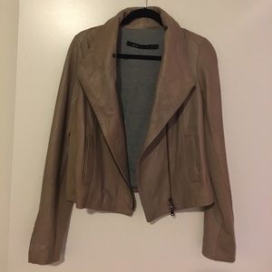Anthropologie Dolan Leather jacket, Mocha, Small