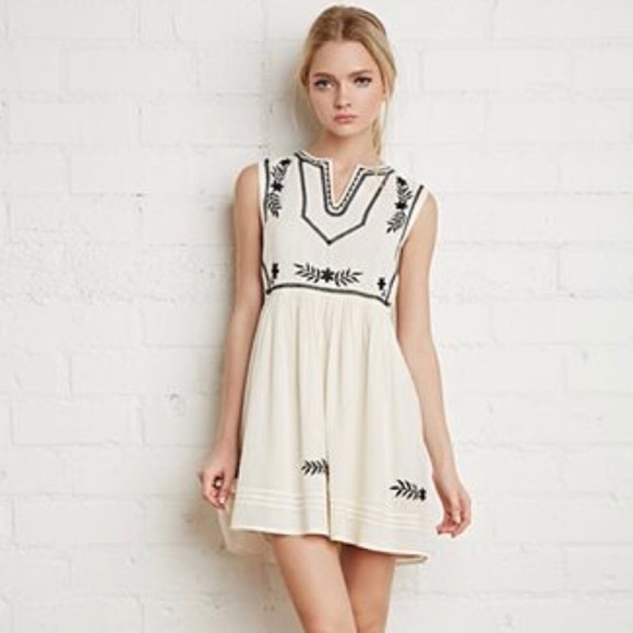 Forever 21 Embroidered Dress - Picture 2 of 6