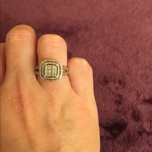 Kay’s white sapphire ring in sterling silver