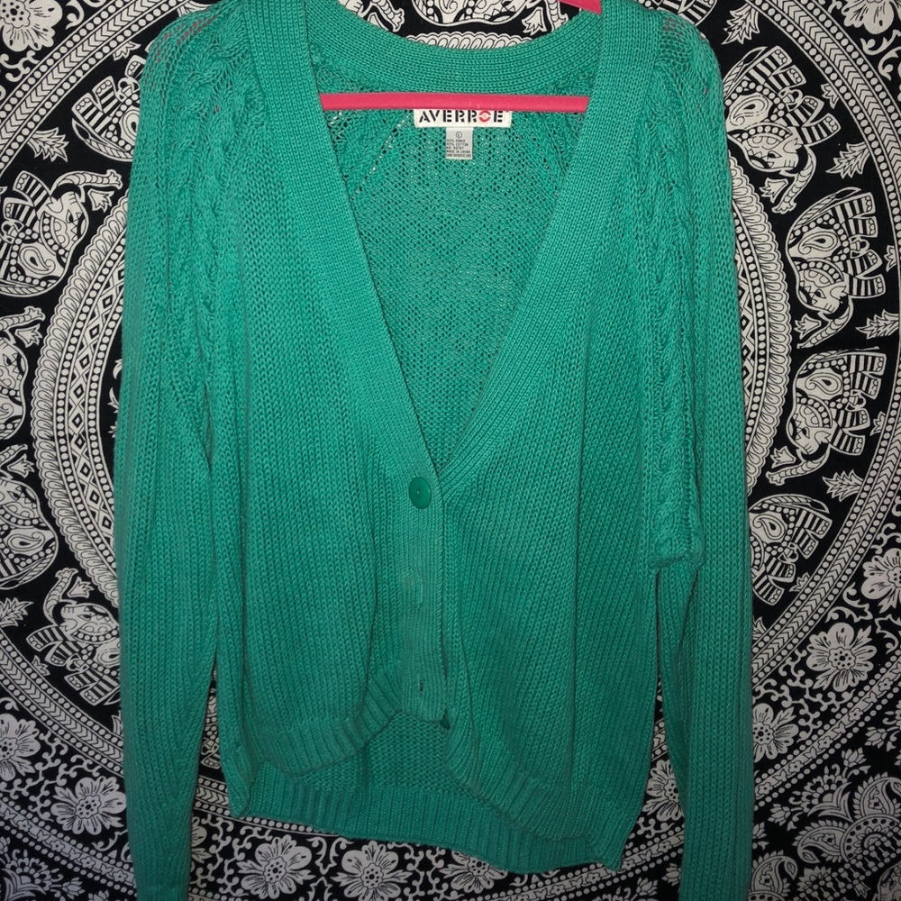 Green vintage knit sweater