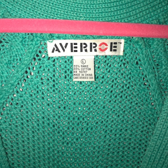 Green vintage knit sweater - Picture 2 of 4