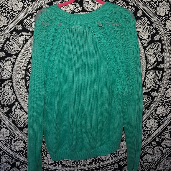 Green vintage knit sweater - Picture 4 of 4