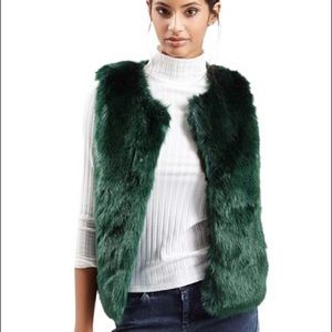 topshop faux fur vest