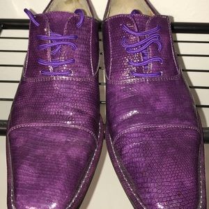 Men's purple gator skin dress shoes. Worn once