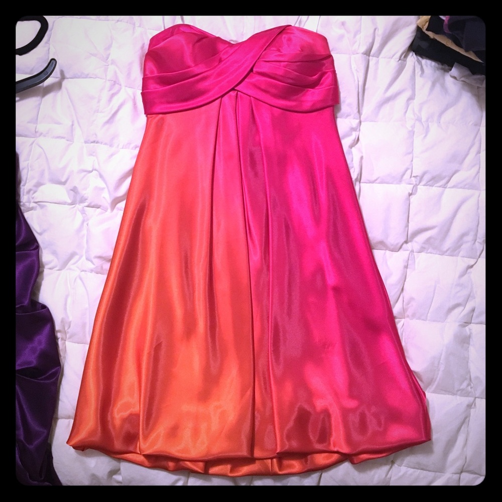 Hot Pink/Orange Formal Dress