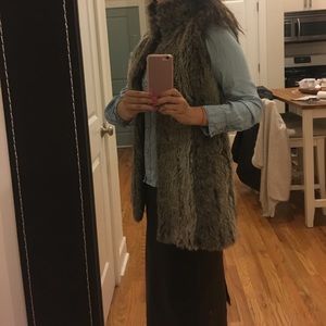 Faux fur vest
