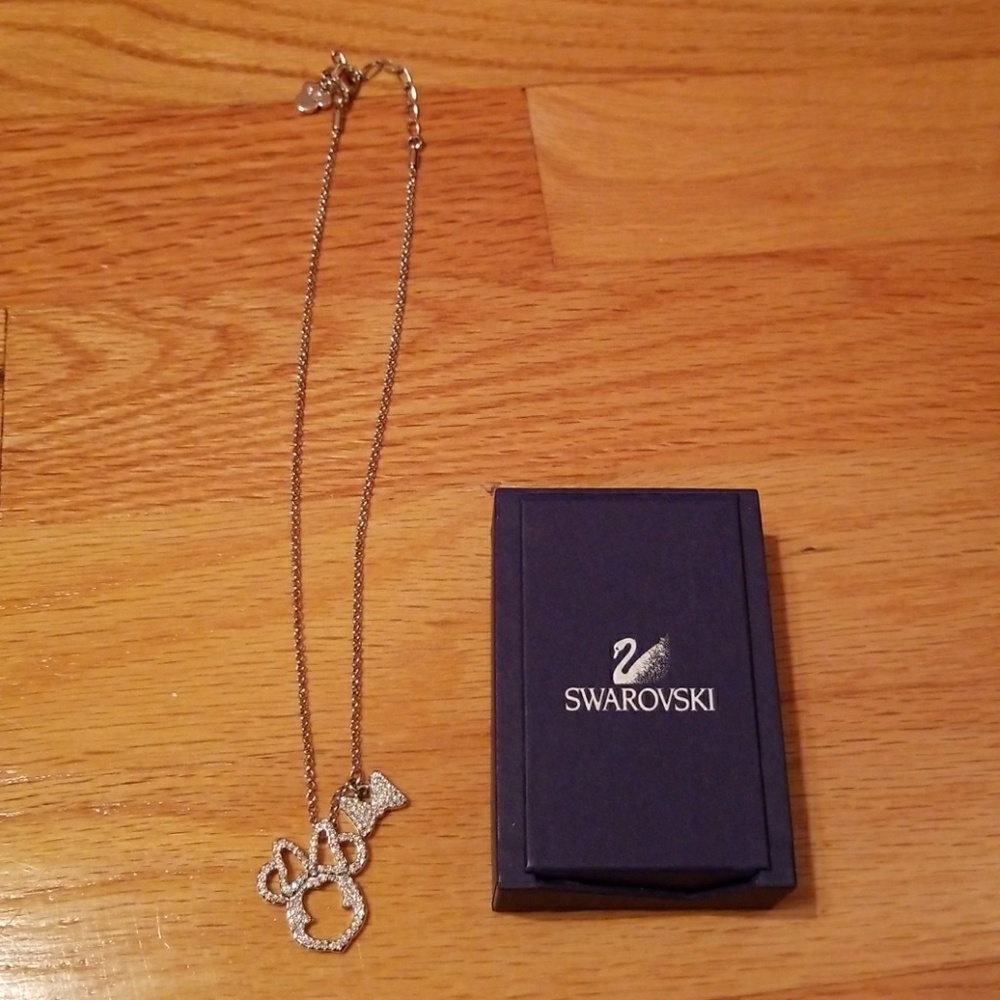Swarovski Minnie mouse crystal necklace